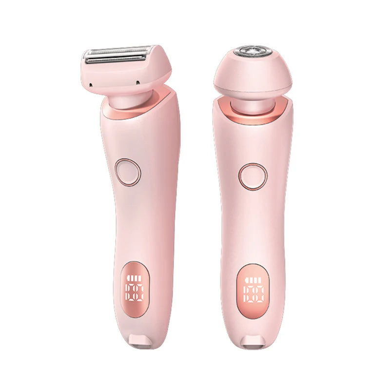 2-in-1 USB Rechargeable Hair Removal and Epilation Device for Smooth Shaving of Face, Body, and Bikini Areas