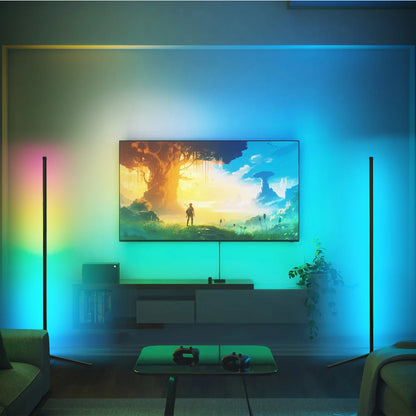 RGB Corner Floor Lamp with App Support and Music Synchronization