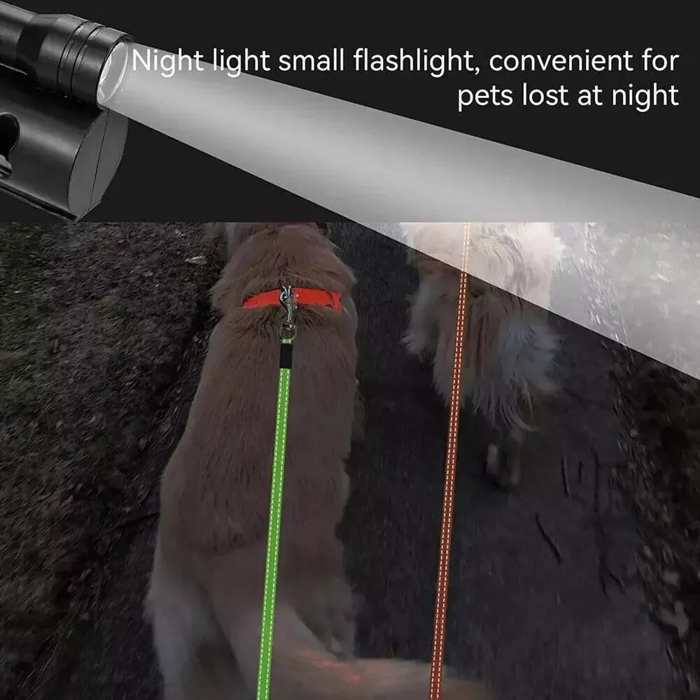 Dual Pet Retractable Leash with Reflective Features and 360-Degree Swivel for Double Dog Walking