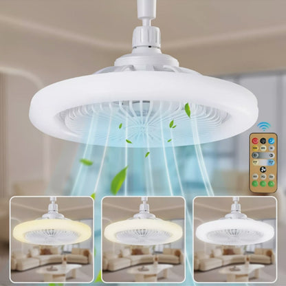 Ceiling Light with Fan and Remote, Timing, 3 Color Dimmable LED, 3 Speeds New