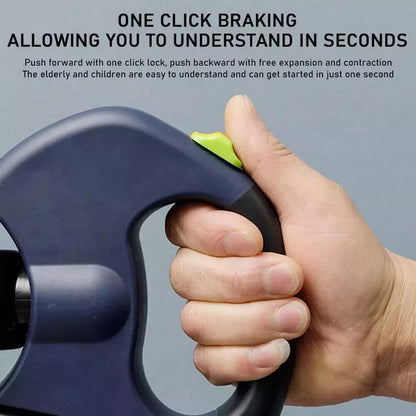 Dual Pet Retractable Leash with Reflective Features and 360-Degree Swivel for Double Dog Walking