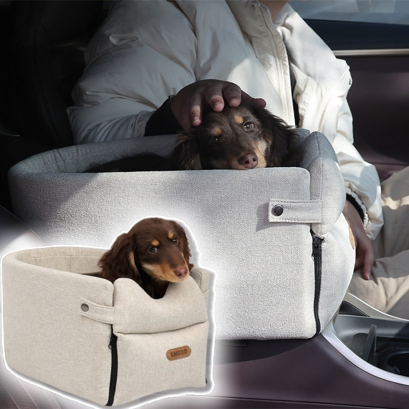 Portable Dog Car Seat Bed and Safety Travel Carrier for Small Dogs and Cats