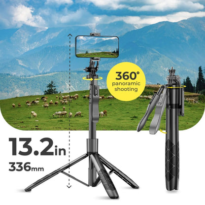 Professional Phone Tripod and Selfie Stick with Remote Control and 3W LED Light - Universal Mount for iPhone, Android, and GoPro Recording & Streaming