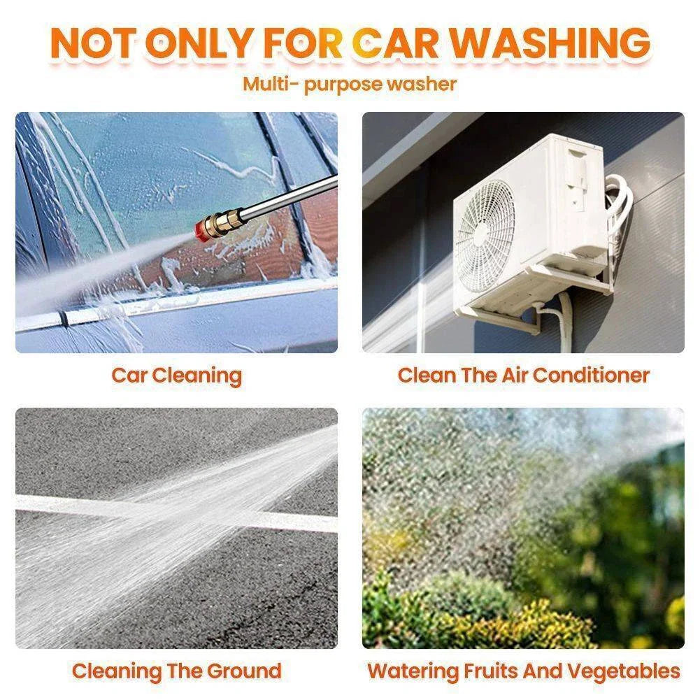 Portable Cordless High-Pressure Electric Water Spray Gun for Automotive Cleaning