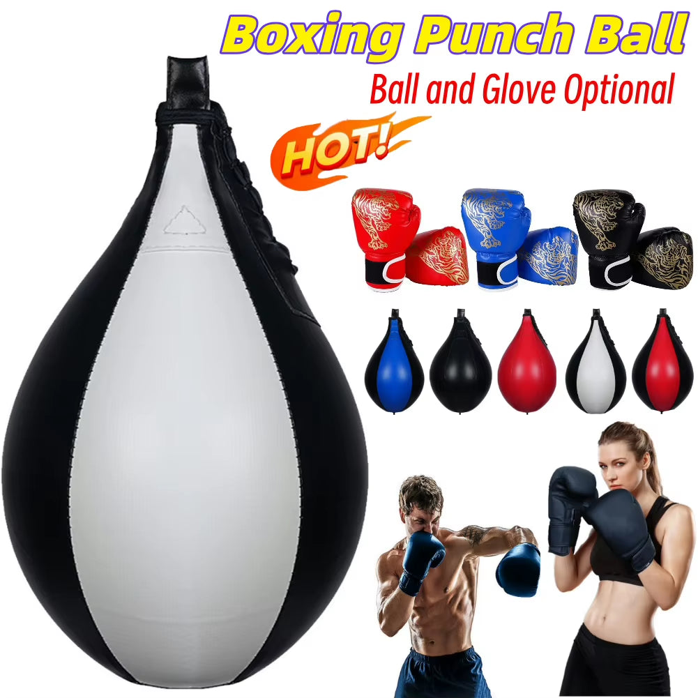 PU Leather Boxing Speed Ball - Reflex Training Punching Bag for Stress Relief and Enhanced Striking Skills