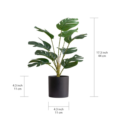 Artificial Monstera Plant with Integrated Fairy Lights