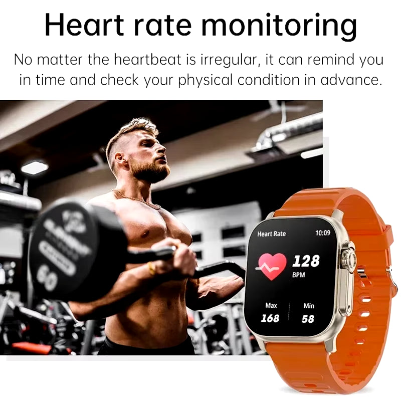 T900 Ultra Smartwatch - Bluetooth Calling, Message Alerts, Heart Rate Monitoring, and Sports Tracking for Android and iOS - Unisex Design