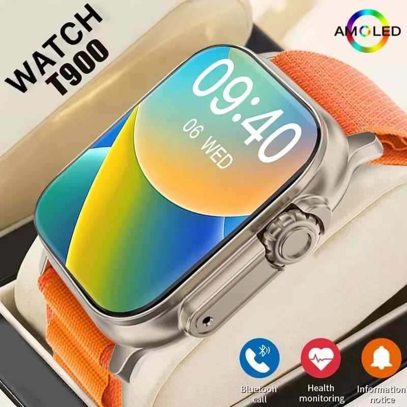 T900 Ultra Smartwatch - Bluetooth Calling, Message Alerts, Heart Rate Monitoring, and Sports Tracking for Android and iOS - Unisex Design