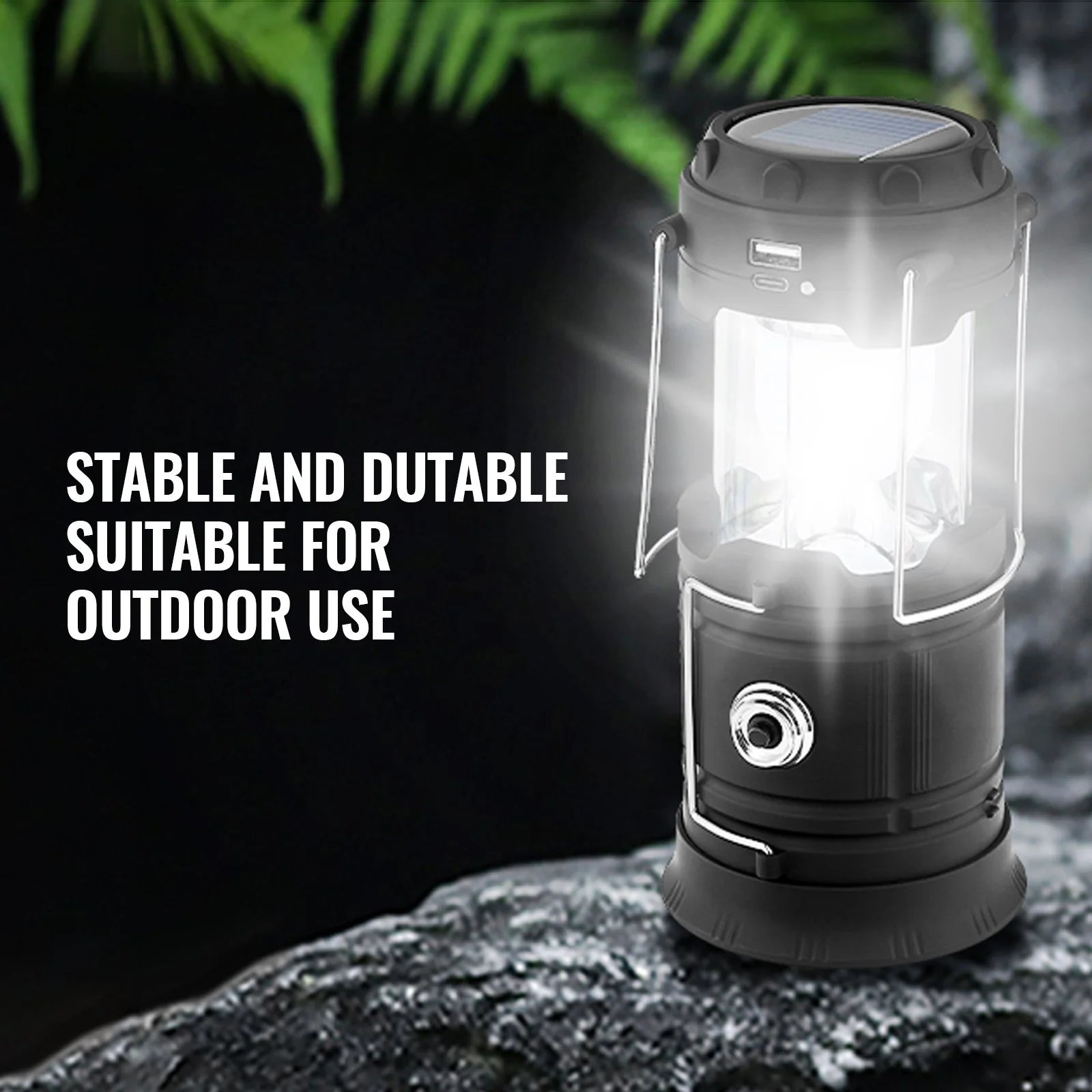Portable Rechargeable LED Camping Lanterns with Battery Bank Function - Set of 4