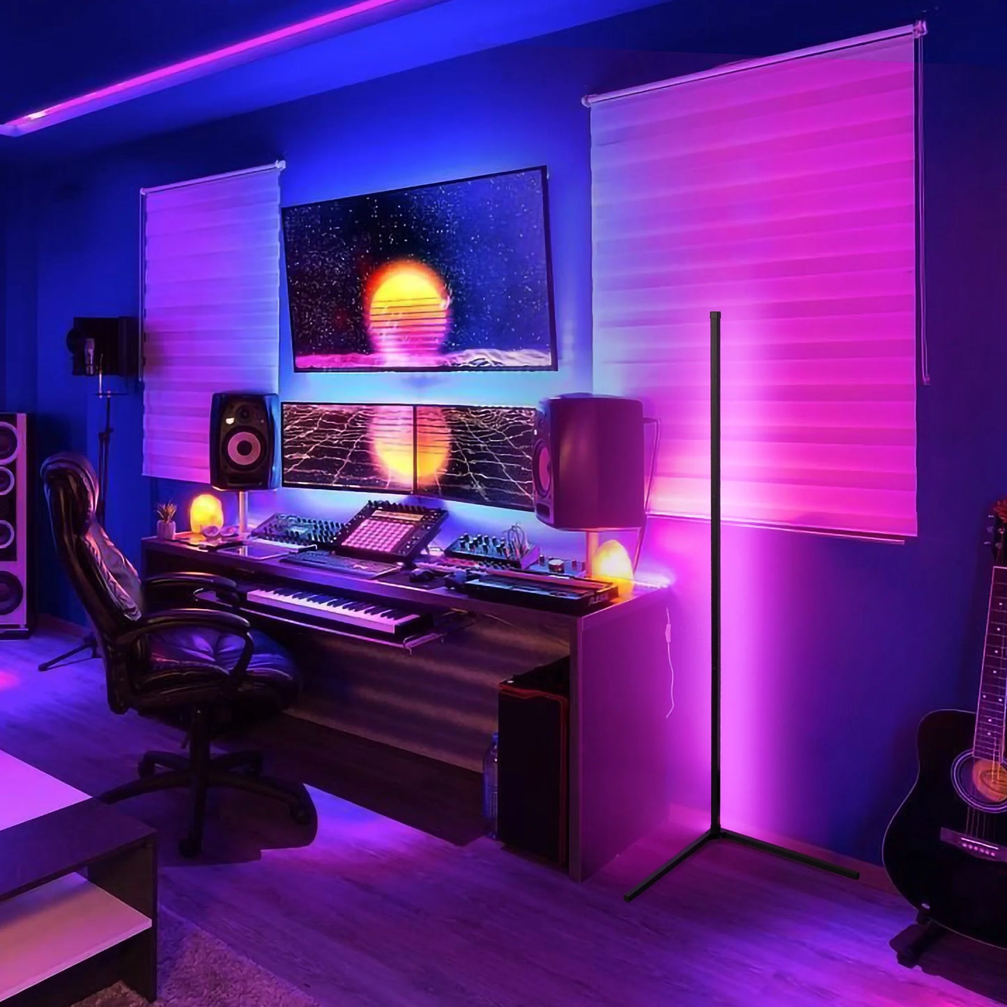 RGB Corner Floor Lamp with App Support and Music Synchronization